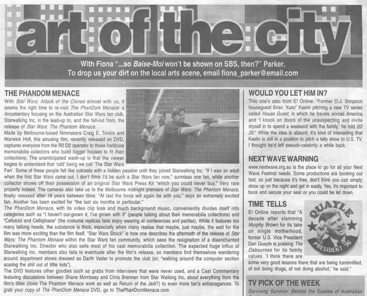 Inpress Art of the City - 15th May, 2002